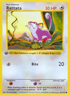 Rattata, card 61 from Base Set