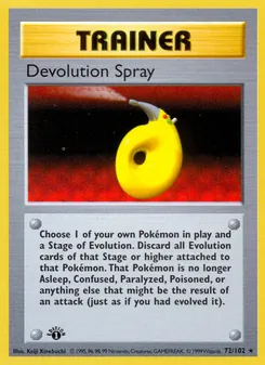 Devolution Spray, card 72 from Base Set