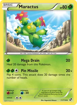 Maractus, card 11 from Black & White