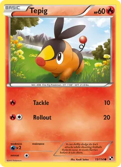 Tepig, card 15 from Black & White