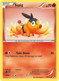 Tepig, card 16 from Black & White