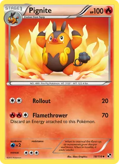 Pignite, card 18 from Black & White
