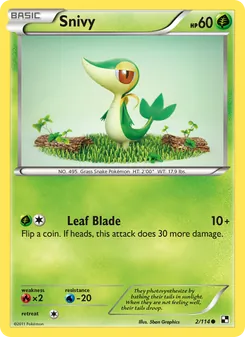 Snivy, card 2 from Black & White