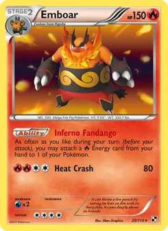 Emboar, card 20 from Black & White