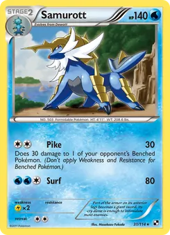 Samurott, card 31 from Black & White