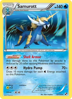 Samurott, card 32 from Black & White