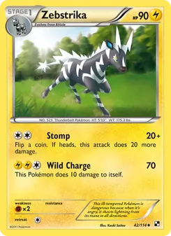 Zebstrika, card 42 from Black & White