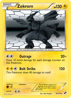 Zekrom, card 47 from Black & White