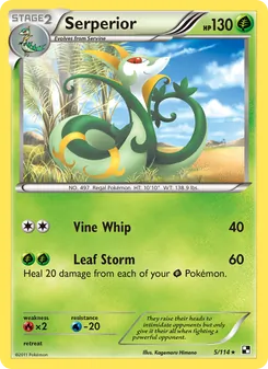 Serperior, card 5 from Black & White