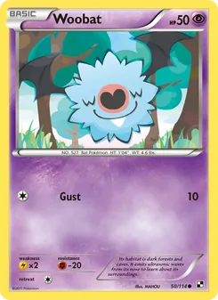 Woobat, card 50 from Black & White