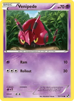 Venipede, card 52 from Black & White