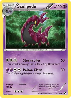 Scolipede, card 54 from Black & White