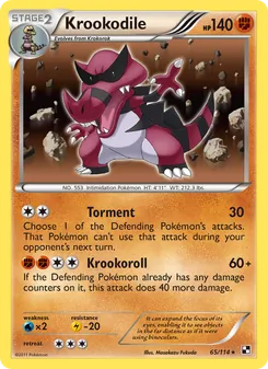 Krookodile, card 65 from Black & White
