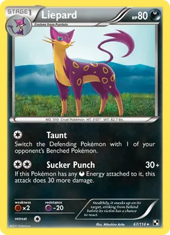 Liepard, card 67 from Black & White