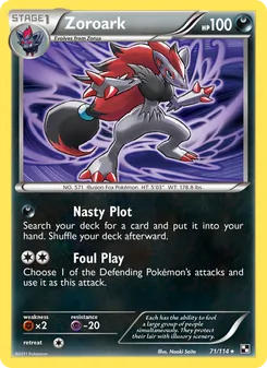 Zoroark, card 71 from Black & White