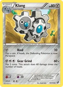 Klang, card 75 from Black & White