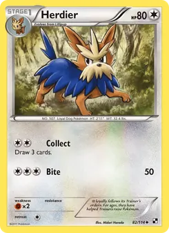 Herdier, card 82 from Black & White