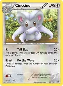 Cinccino, card 89 from Black & White