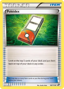 Pokédex, card 98 from Black & White