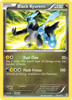Black Kyurem, card 100 from Boundaries Crossed