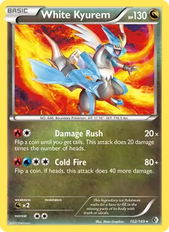 White Kyurem, card 102 from Boundaries Crossed