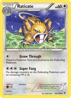 Raticate, card 105 from Boundaries Crossed