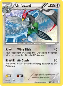 Unfezant, card 125 from Boundaries Crossed