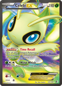 Celebi-EX, card 141 from Boundaries Crossed