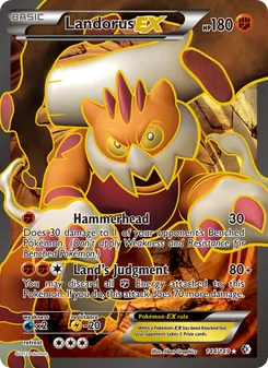 Landorus-EX, card 144 from Boundaries Crossed