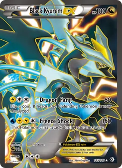 Black Kyurem-EX, card 145 from Boundaries Crossed