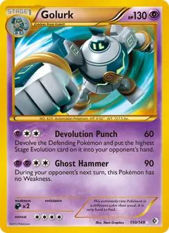 Golurk, card 150 from Boundaries Crossed