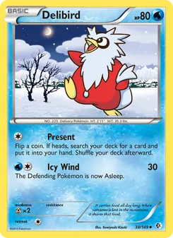 Delibird, card 38 from Boundaries Crossed