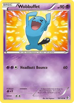 Wobbuffet, card 58 from Boundaries Crossed