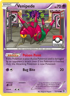 Venipede, card 72 from Boundaries Crossed
