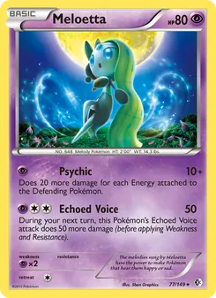 Meloetta, card 77 from Boundaries Crossed