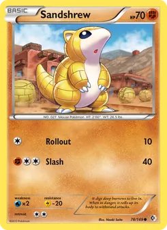Sandshrew, card 78 from Boundaries Crossed