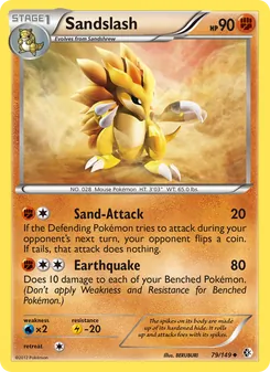 Sandslash, card 79 from Boundaries Crossed