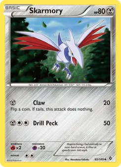 Skarmory, card 95 from Boundaries Crossed