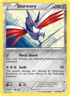 Skarmory, card 96 from Boundaries Crossed