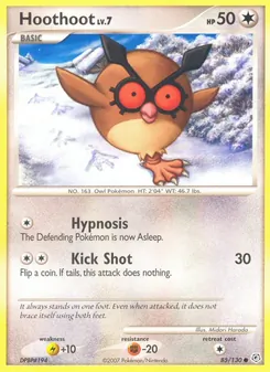Hoothoot, Karte 85 aus Diamant & Perl