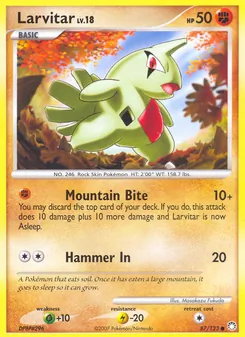 Larvitar, Karte 87 aus Geheimnisvolle Schätze