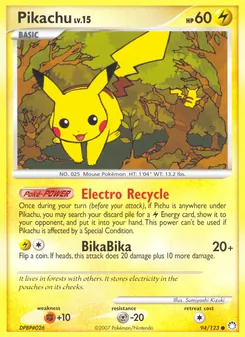 Pikachu, Karte 94 aus Geheimnisvolle Schätze