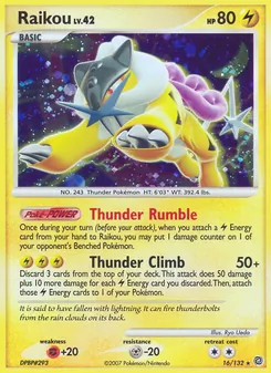 Raikou, Karte 16 aus Rätselhafte Wunder