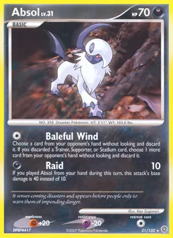 Absol, Karte 21 aus Rätselhafte Wunder