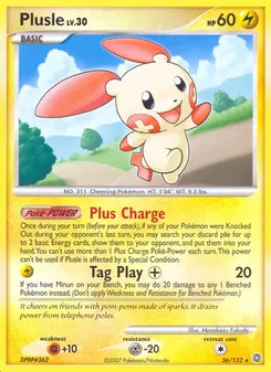 Plusle, Karte 36 aus Rätselhafte Wunder