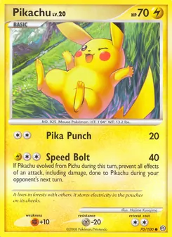 Pikachu, Karte 70 aus Sturmtief