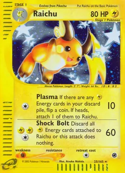 Raichu, Karte 25 aus Expedition