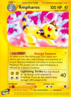 Ampharos, Karte 34 aus Expedition