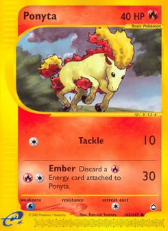 Ponyta, card 102 from Aquapolis