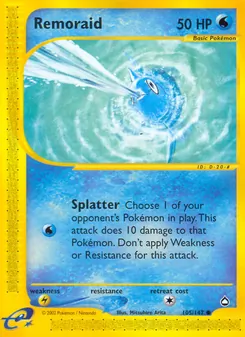 Remoraid, card 105 from Aquapolis